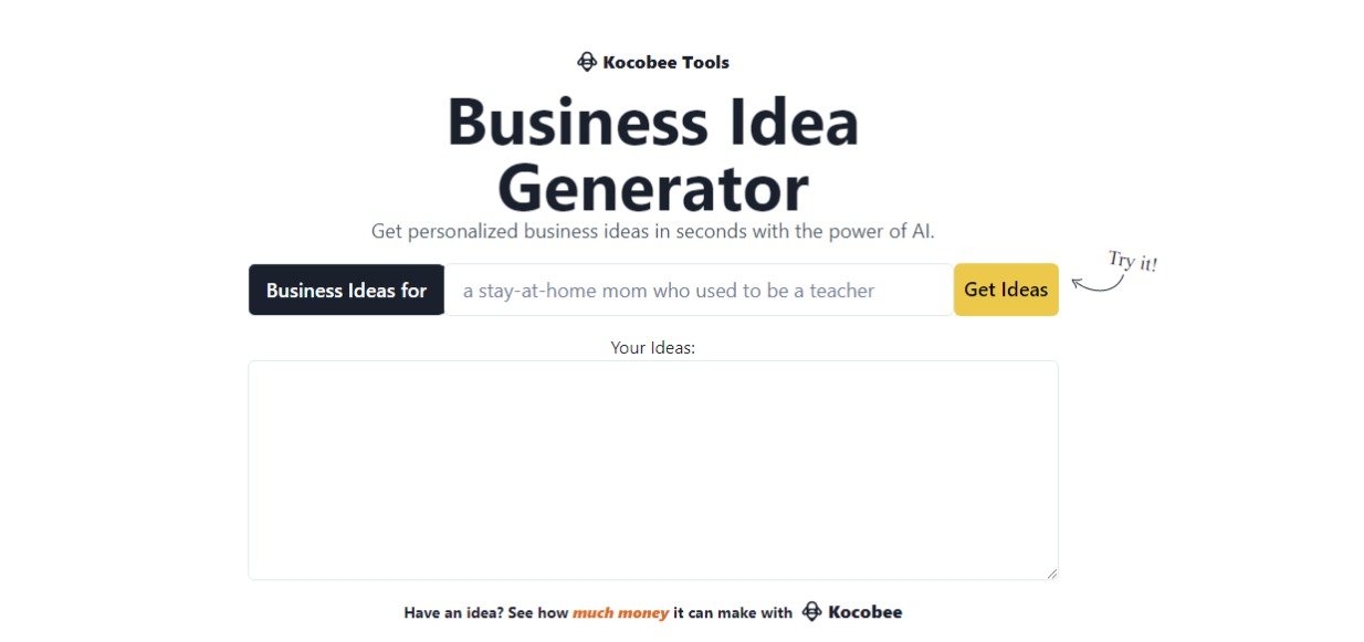 Business Idea Generator is a free AI tool that generates new business ideas for you.