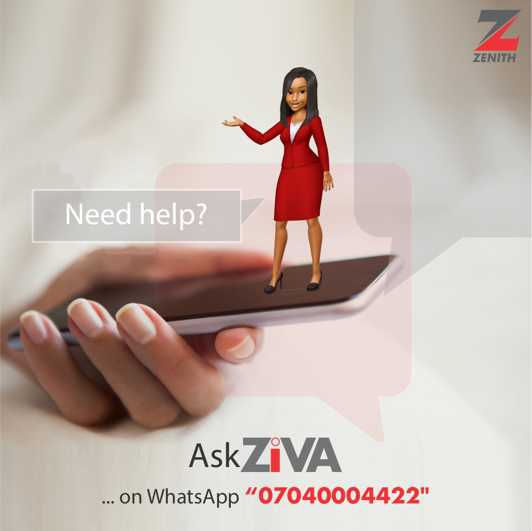 AI-backed chatbot called ZiVA (Zenith Intelligent Virtual Assistant) on WhatsApp which enables the bank’s customers to perform financial transactions and enjoy real-time customer service from their mobile phones on a 24-hour basis.