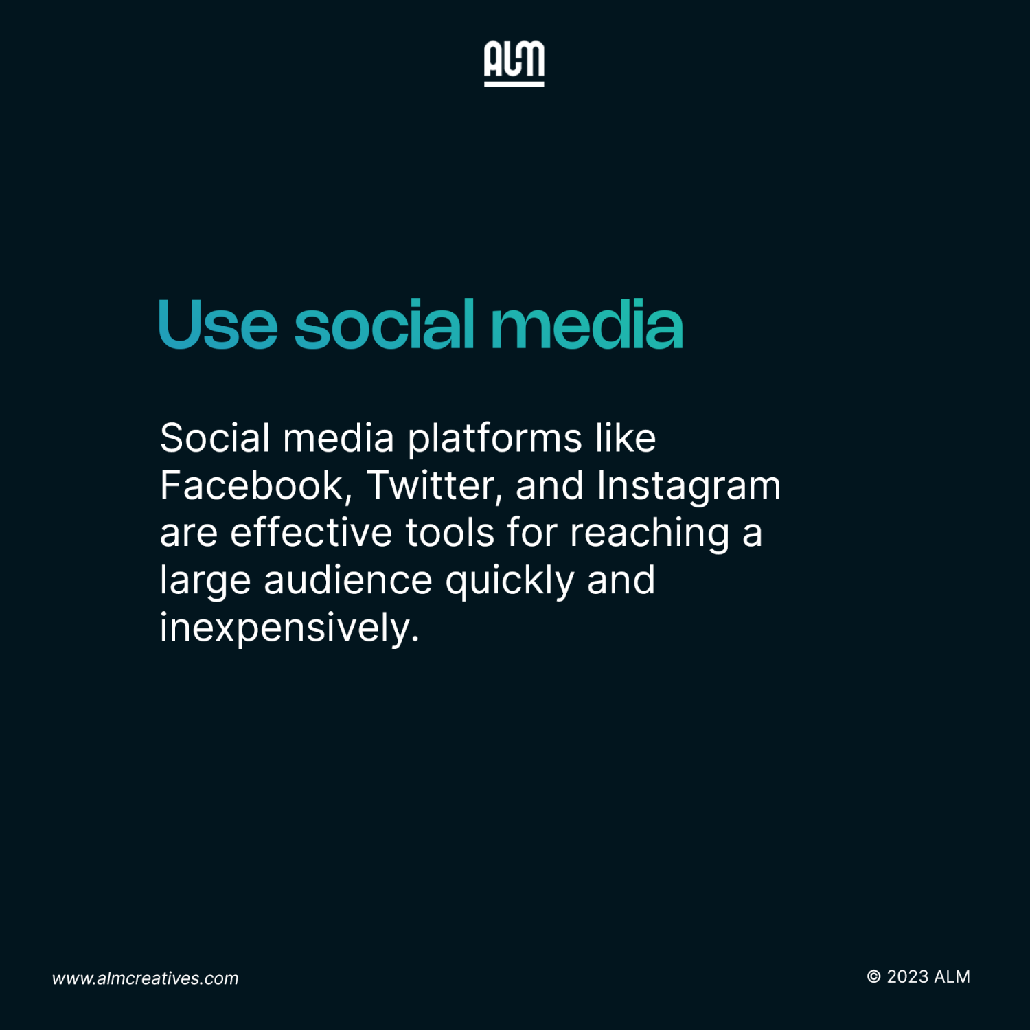Using social media platforms can help reach a larger audience.